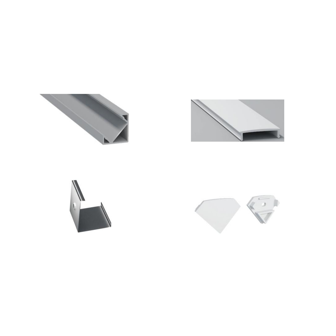 Corner Series LED Aluminum Profile For 20mm Double Row LED Strip Lighting Corner Series LED Aluminum Profile For 20mm Double Row LED Strip Lighting